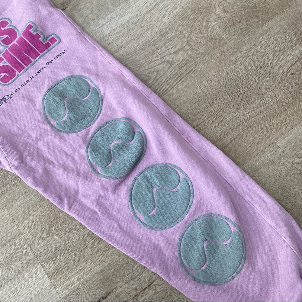 Lady Gaga IT’S A SINE Pink Sweatpants Merch Concert Chromatica Size Large - Picture 6 of 10